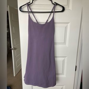 Purple Halara workout dress with built in shorts